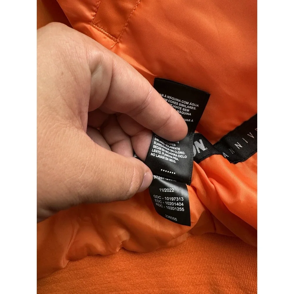Womens 2023 Harley-Davidson 120th Anniversary Bomber Jacket Orange NWT, Size XL